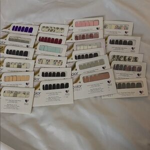 23 Color Street Nail Polish Strips Collection - Purple, Pink, Black, and More